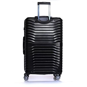 2'li Valiz Seti Polikarbon Orta Boy - Kabin Boy Valiz Siyah 1819