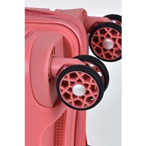 Polipropilen Valiz 2'li Valiz Seti Büyük Boy - Orta Boy Pudra 04pc7060