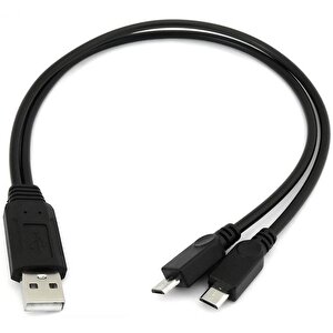 4378 Micro Usb Y Kablo Data Power Çevirici Dönüştürücü Çoklayıcı Kablo