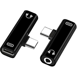 4490 Type C To 3.5mm Stereo Kulaklık Aux Şarj Çevirici Dönüştürücü Adaptör