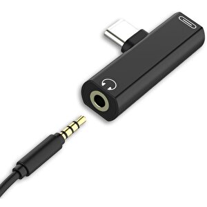 4490 Type C To 3.5mm Stereo Kulaklık Aux Şarj Çevirici Dönüştürücü Adaptör
