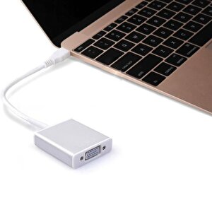 4694 Usb 3.1 Type C To Vga Adaptör Çevirici Dönüştürücü Macbook