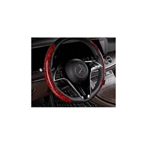 Sarı Ahşap Tasarımlı Direksiyon Simidi Koruma Kılıfı 2 Li