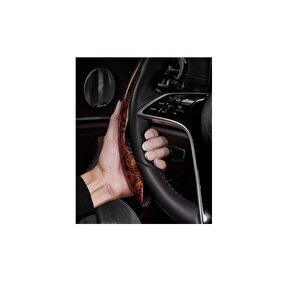 Sarı Ahşap Tasarımlı Direksiyon Simidi Koruma Kılıfı 2 Li