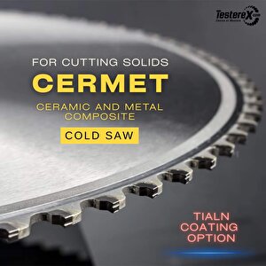 Krabbe 460x2.7x50mm 40 Diş Tialn Kaplamalı  Cermet Daire Testere Bıçağı - Sulu Kesim İçin