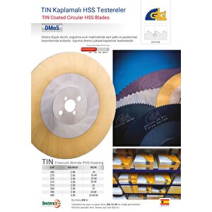 Glg 315x2x32mm Bw Diş Tin Kaplamalı - Hss Daire Testere Bıçağı (demir Alaşımlı Metal Kesimi)