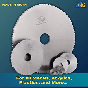 Glg 100x1.2x22mm 128a Diş Hss Freze Daire Testere Bıçağı (her Türlü Metal, Pleksi, Plastik Kesimi)