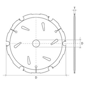 Flamex 255x2.2x30mm 6 Diş Pcd Dairesel Fibercement Kesim Testeresi (betopan, Hekimboard, Ekobord)