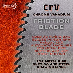 Krabbe 450x3x40mm 260 Papağan Diş Chrome Vanadium (crv) Friksiyon Ve Sıcak Kesim Testere Bıçağı