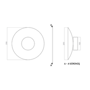 Voxlamp  Hidden Led Duvar Aplik Sensörlü 25 Cm