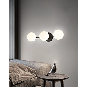 Simaavize Modern Opal 3'lü Camlı Aplik