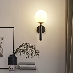 Simaavize Modern Opal Camlı Siyah Aplik