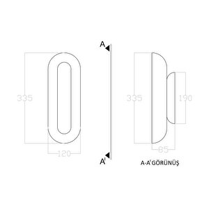 Voxlamp Presidento Endirekt Led Aplik 33x12 Cm 11 Watt 3 M2 Aydınlatma Alanı