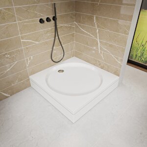 80x80 Kare Yassı Panelli Duş Teknesi H:18 Cm