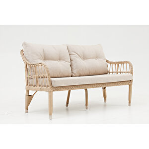 Çeşme Rattan Bahçe Oturma Grubu (2+1+1+m)-cappucino Açık Cappucino
