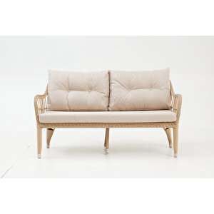 Çeşme Rattan Bahçe Oturma Grubu (2+1+1+m)-cappucino