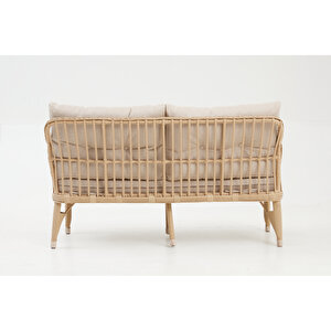 Çeşme Rattan Bahçe Oturma Grubu (2+1+1+m)-cappucino