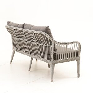Çeşme Rattan Bahçe Oturma Grubu (2+1+1+M)-Antrasit