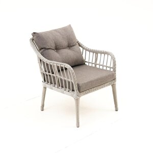 Çeşme Rattan Bahçe Oturma Grubu (2+1+1+M)-Antrasit
