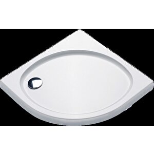 100x100 Oval Yassı Slim Duş Teknesi H:3,5 Cm 100x100 cm