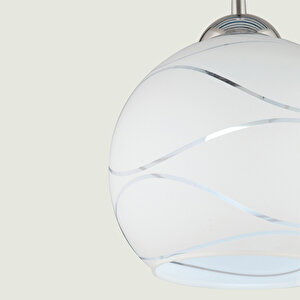 Allegra Tekli Cam Sarkıt Avize Beyaz (20x70 Cm) Beyaz