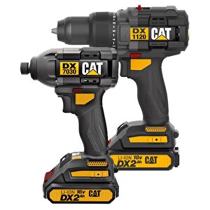 Dxk201 18volt/2.0ah Li-ion Çift Akülü Kömürsüz Profesyonel Şarjlı Darbeli Matkap + Dx7030 + Da01903 Kombo Set