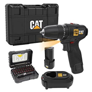 Dx1160 12volt/2.0ah Li-ion Çift Akülü Kömürsüz Profesyonel Şarjlı Darbeli Matkap + Da01901 32 Parça Aksesuar Seti