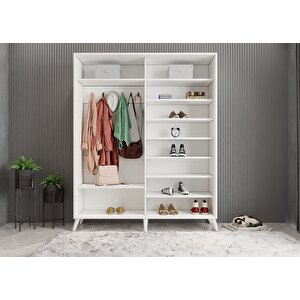 Life Eko Sürgülü Portmanto Beyaz 160 cm