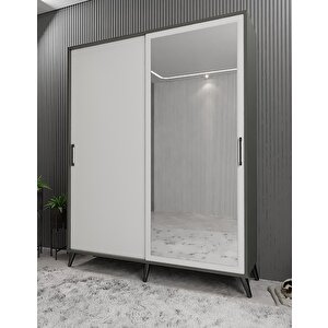 Life Sürgülü Portmanto Füme&beyaz 180 cm