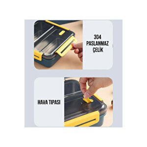Vagonlife İçi Çelik 3 Bölmeli Saklama Kabı 900 Ml Bl50350-3