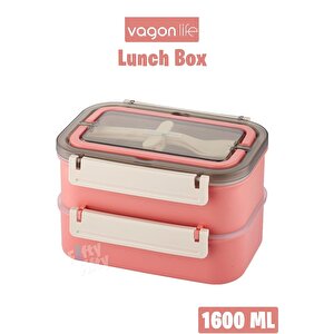 Vagonlife 3 Bölmeli Çelik Saklama Kabı 1600 Ml Bl2221-2