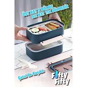 Vagonlife 3 Bölmeli Çelik Saklama Kabı 1600 Ml Bl2221-2