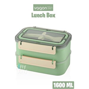 Vagonlife 3 Bölmeli Çelik Saklama Kabı 1600 Ml Bl2221-2
