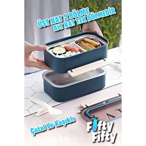 Vagonlife 3 Bölmeli Çelik Saklama Kabı 1600 Ml Bl2221-2