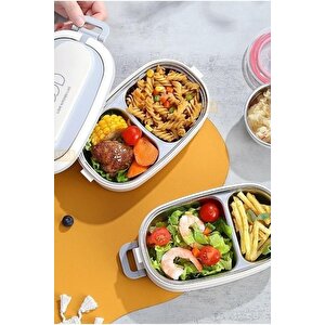 1140 Ml 2 Kat Paslanmaz Çelik Çorba Kaseli Bento Lunch Box Yeni Nesil Sefer Tası