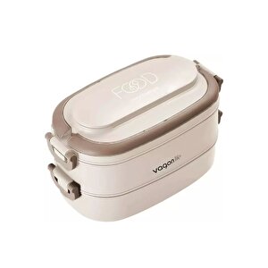 Vagonlife 1140 Ml 2 Kat Paslanmaz Çelik Çorba Kaseli Bento Lunch Box Yeni Nesil Sefer Tası