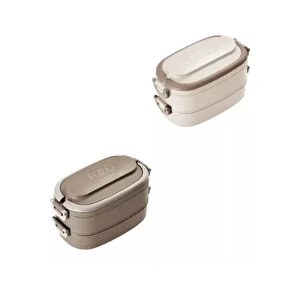 Vagonlife 1140 Ml 2 Kat Paslanmaz Çelik Çorba Kaseli Bento Lunch Box Yeni Nesil Sefer Tası