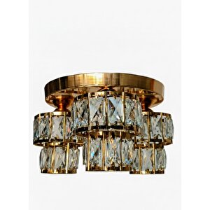 Duruaydınlatma Lüx Kristal Gold Plofonyer Avize Yemek Odası Yatak Odası Oturma Odası Salon Avize