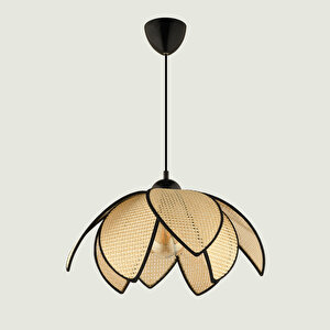 Dolente Hasır Sarkıt Avize Krem-siyah (40x70 Cm) Krem-siyah