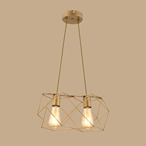 Celine 2'li Sıralı Sarkıt Avize Eskitme (50x75 Cm) Eskitme