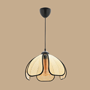 Brook Rattan Sarkıt Siyah Biyeli Naturel-siyah (30x70 Cm) Naturel - Siyah