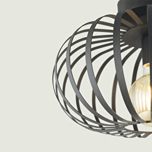 Cirella Metal Plafonyer Avize Siyah (40x27 Cm) Siyah