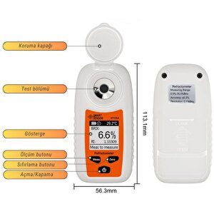 Smart Sensor St355a Dijital Refraktometre 0-55 Brix
