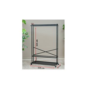 Uyan Ev Ürünleri 2 Yönlü 3 Raflı  Metal Askılık