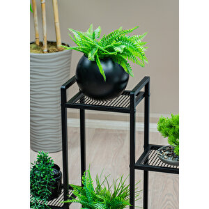 ̇ Garden 6 Raflı Metal Saksılık Metal Raflı Dekoratif Saksı Standı