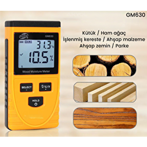 Benetech Gm630 Manyetik Ahşap Ve Tahta Nem Ölçer
