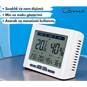 Dth-150 Geniş Ekranlı Sıcaklık Nem Ölçer