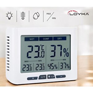 Loyka Dth-150 Geniş Ekranlı Sıcaklık Nem Ölçer