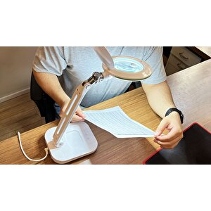 Texta Flexi Masaüstü Büyüteç Ayarlanabilir Kademeli Led Aydınlatmalı