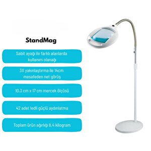 Texta Standmag Ayaklı Esnek Boyunlu Ledli Büyüteç